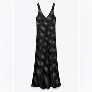 Zara polka dot satin dress in size Medium